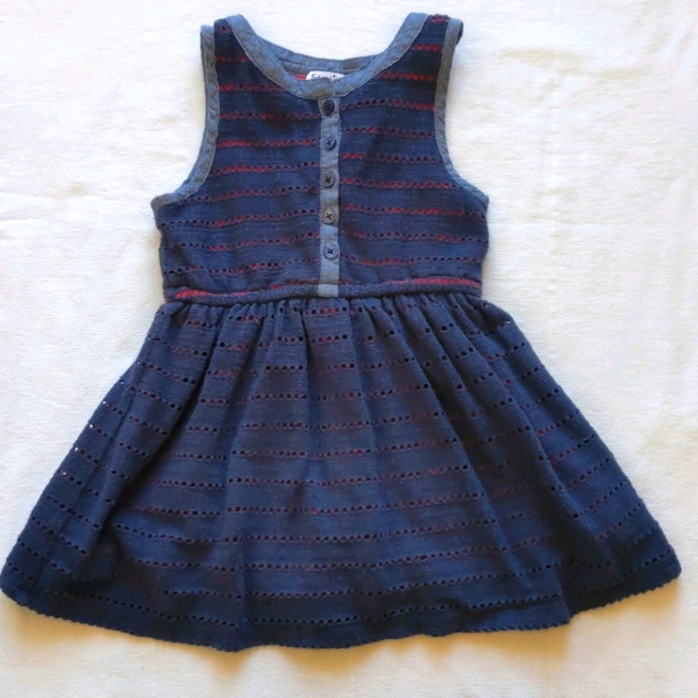 SPELNDID 2T  CHILDREN'S NAVY AND RED DRESS
